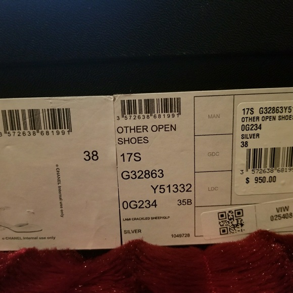 Authentic Chanel Metallic Heels. Size 38 - Picture 2 of 8